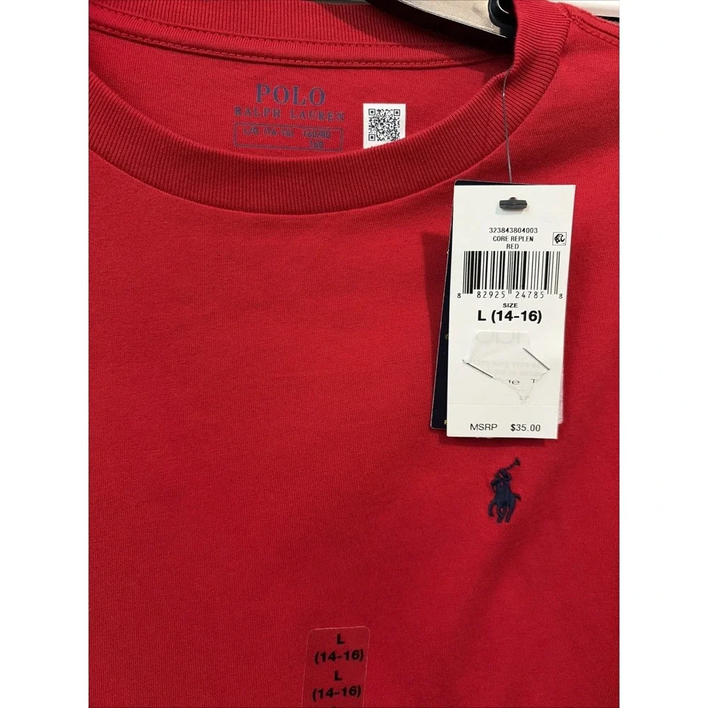 NWT Minor Defect* SEE PICS Polo Ralph‎ Lauren Boys Crewneck Shirt Size L 14-16Y